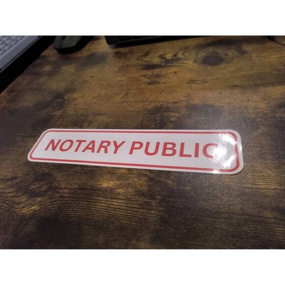 Notary Public Sign Sticker Vinyl Decal Waterproof (2 Pack) - Picture 3 of 3